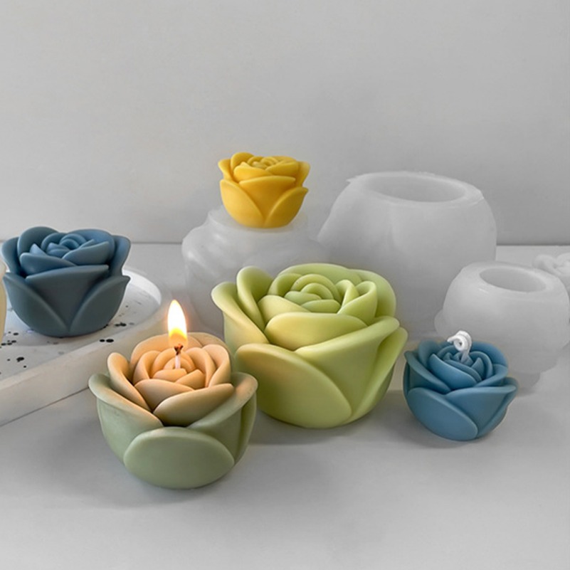 Soap Making Fragrance - Sevgililer Günü Gül Çiçeği Silikon Mum