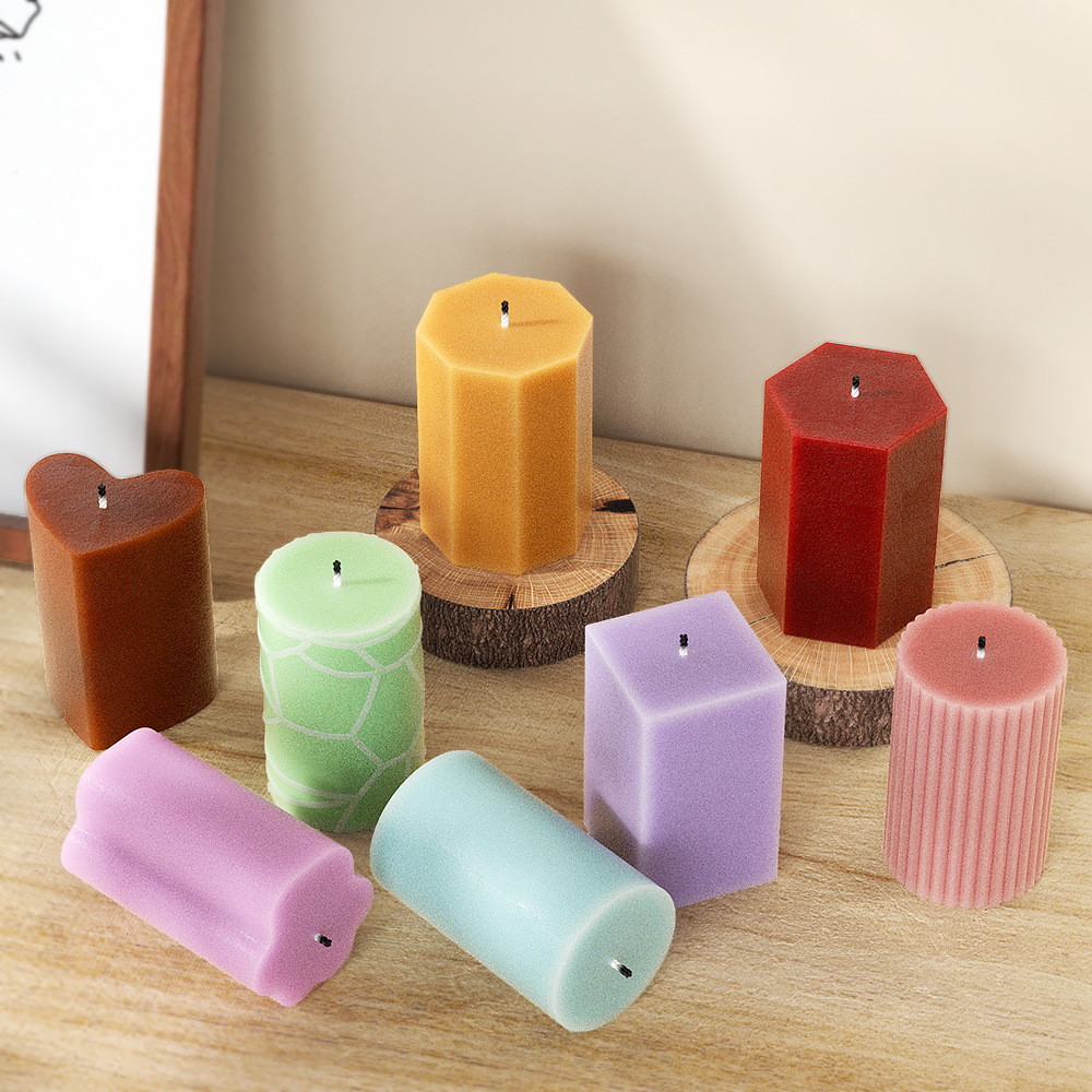Soap Making For Beginners - Geometri Sütun silikon kalıp Mum Çatlak
