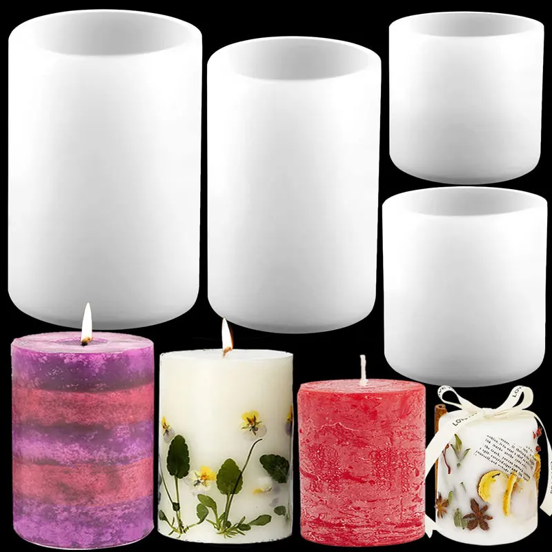 Soap Making Lye - Silindir Silikon Mum Kalıpları Reçine Kalıp