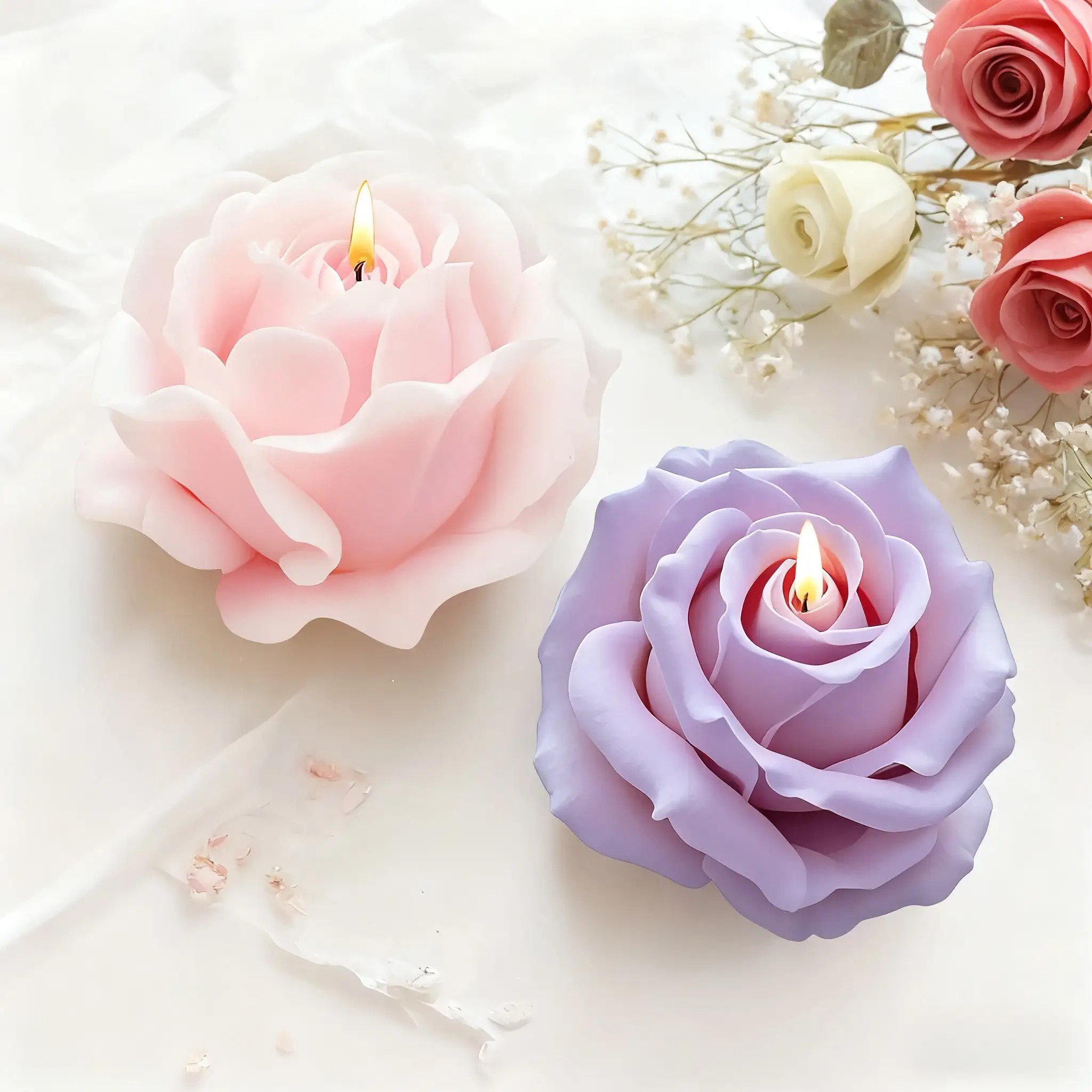 2 Parça Romantik 3D Gül Siliko - Soap Making Additives incelemesi ve fiyatı