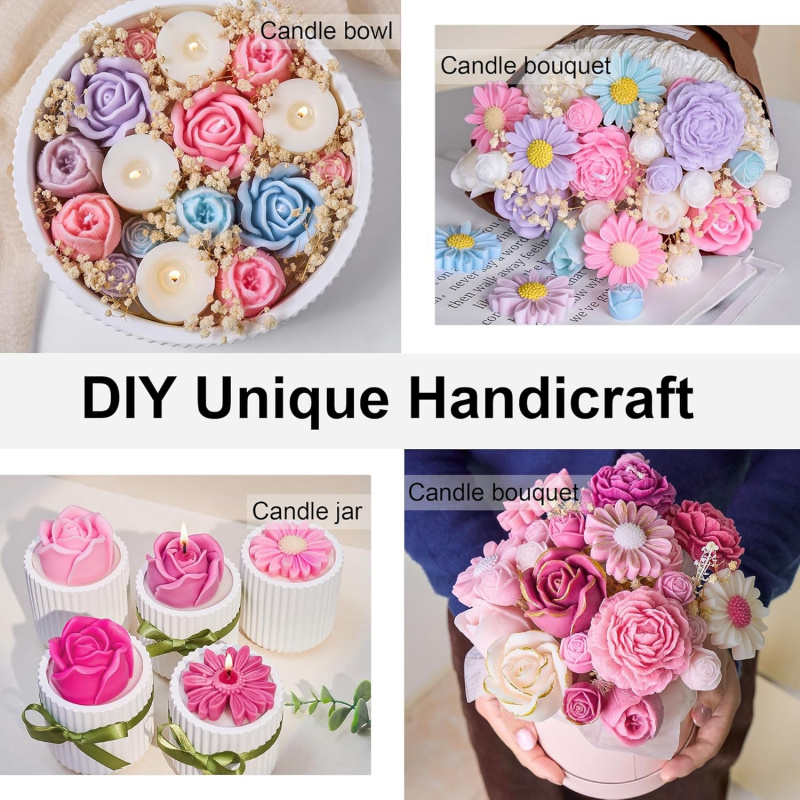 5 Çiçekli Mum Kalıp Seti, 3D Ç - Soap Making Fragrance incelemesi ve fiyatı